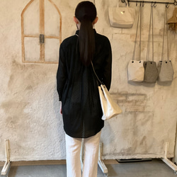 期間限定SALE！（Hjärta) Maruzoko bag Kinari（カラーネップ） Large 遠州織物　 7枚目の画像