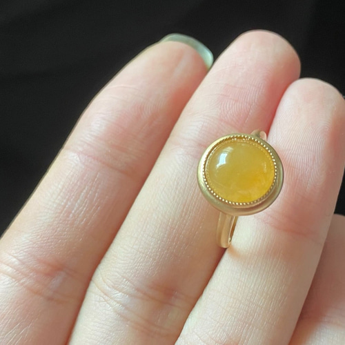 アガット ヒスイリング リング 翡翠 5K アガット ヒスイリング リング