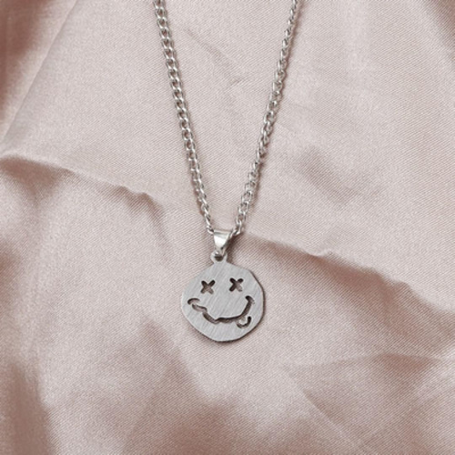 スマイル ネックレス シルバー メンズ レディース ニコちゃん シンプル