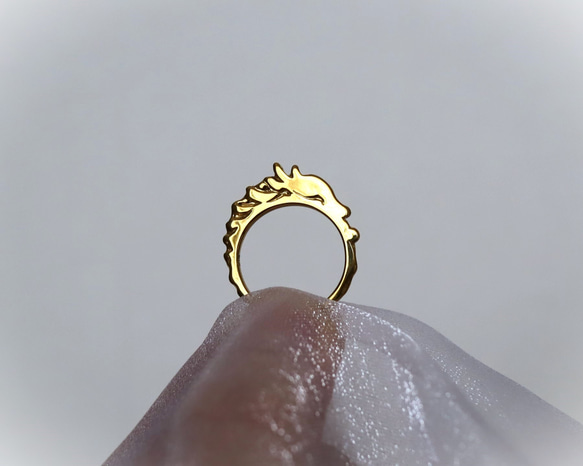 龍design ring［干支］真鍮　フラットタイプ 2枚目の画像