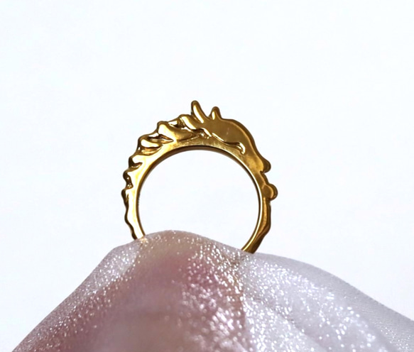 龍design ring［干支］真鍮　フラットタイプ 1枚目の画像