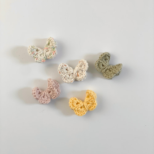 butterfly hairclip / ベビーヘアアクセ キッズヘアアクセ かぎ編み