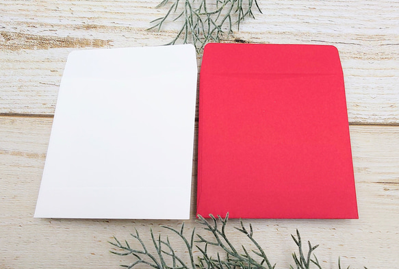 紅白が美しい✨お札二つ折りタイプポチ袋④ 5枚目の画像