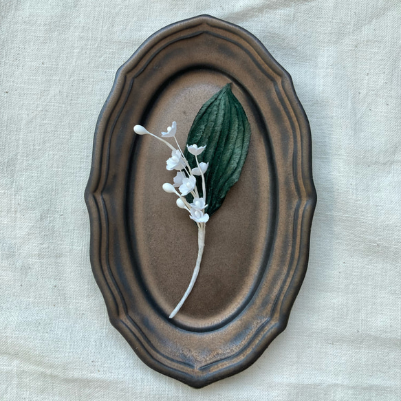 Lily of the valley brooch【white×Green】 1枚目の画像