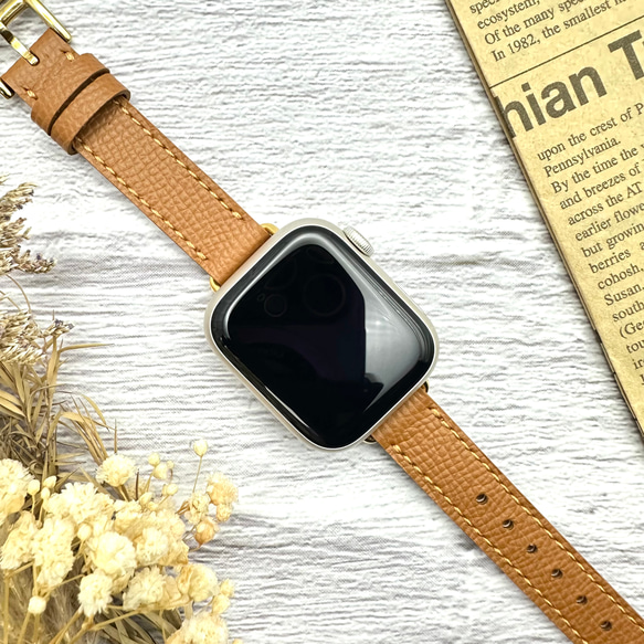 美品 グッチ 6100L レザーブレスレット キャメル ゴールド 腕時計 稼動