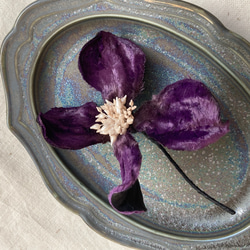 Cross flower  brooch【Gothic Purple】 2枚目の画像