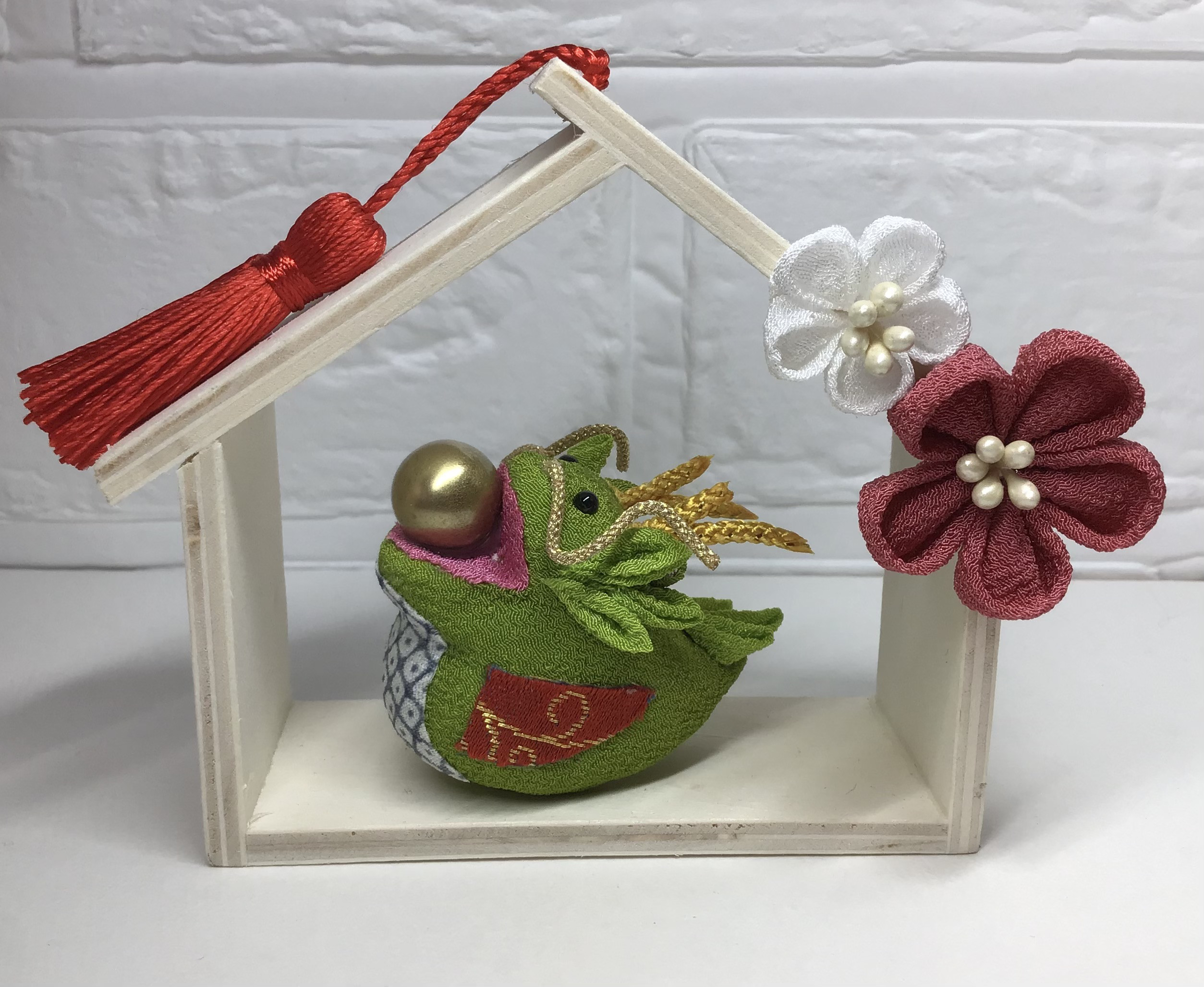 つまみ細工 つまみ細工画 昇龍 縁起物 展示会作品 ドラゴン