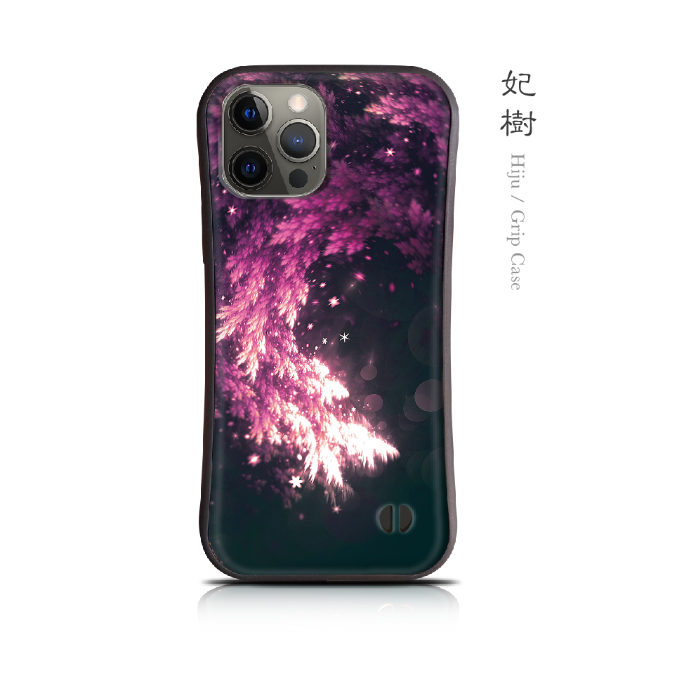 妃樹 - 和風 耐衝撃グリップiPhoneケース【iPhone17シリーズ対応/スマホカバー/iface型/和柄】