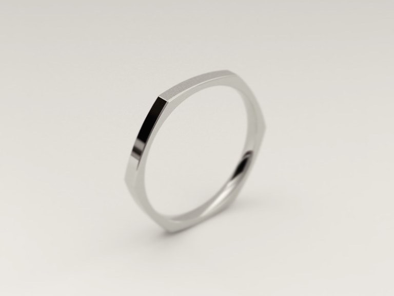 ポリゴンリング　-ヘキサ- 【silver925】