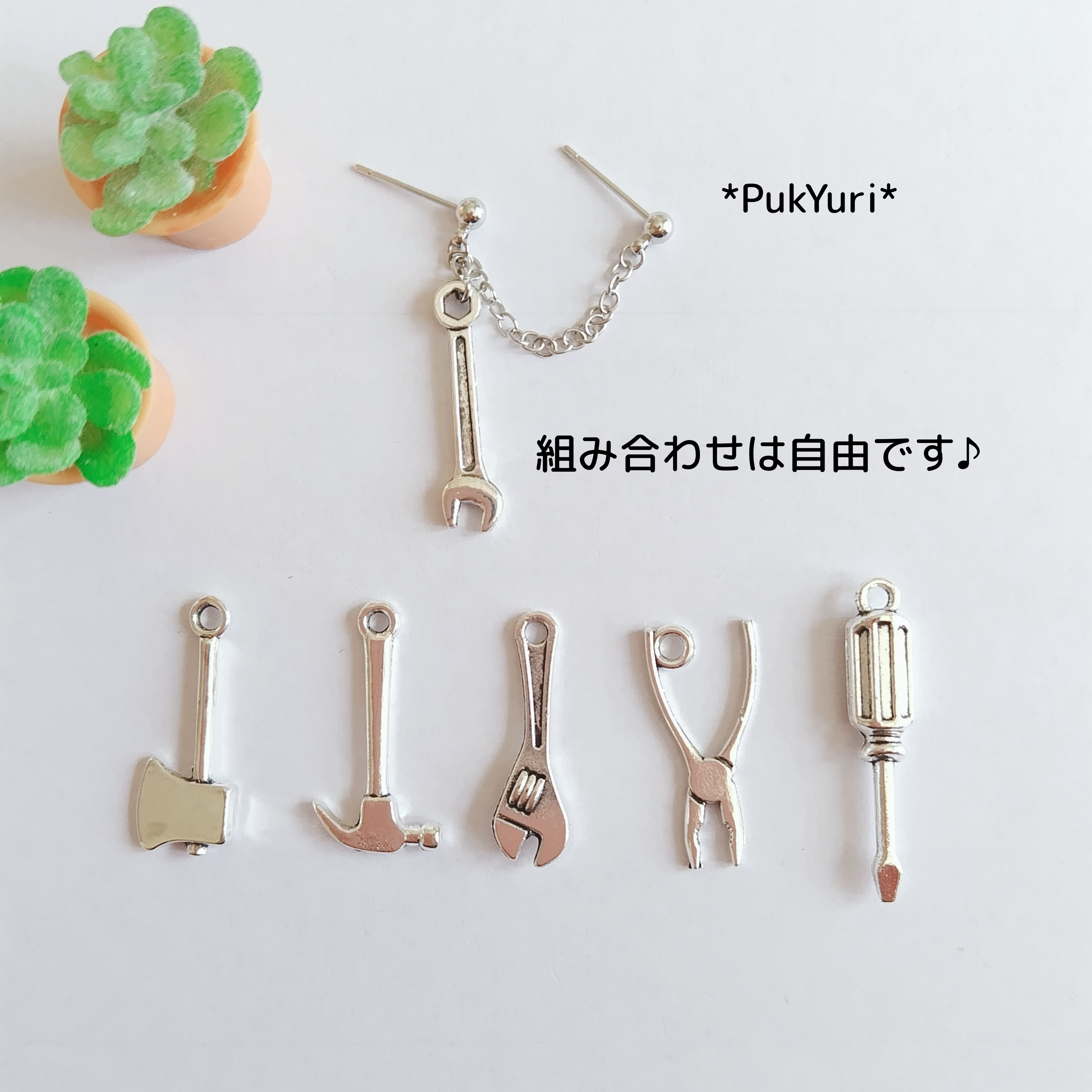 なっつです。ノンホールピアス2点 楽天市場】【半額クーポンで4,600円→2,300円】レディース