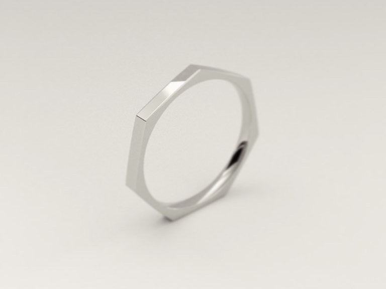 ポリゴンリング　-ヘプタ- 【silver925】