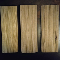 神代杉・一木3枚組の銘々皿〜へぎ板〜自然木ディスプレイにも♪ 10枚目の画像