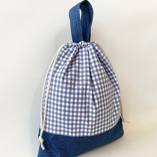 PON 入園グッズ ブルーグレー×濃紺デニム風 ハンドメイド 楽天市場】レッスンバッグ・体操服入れ・シューズケースの3点