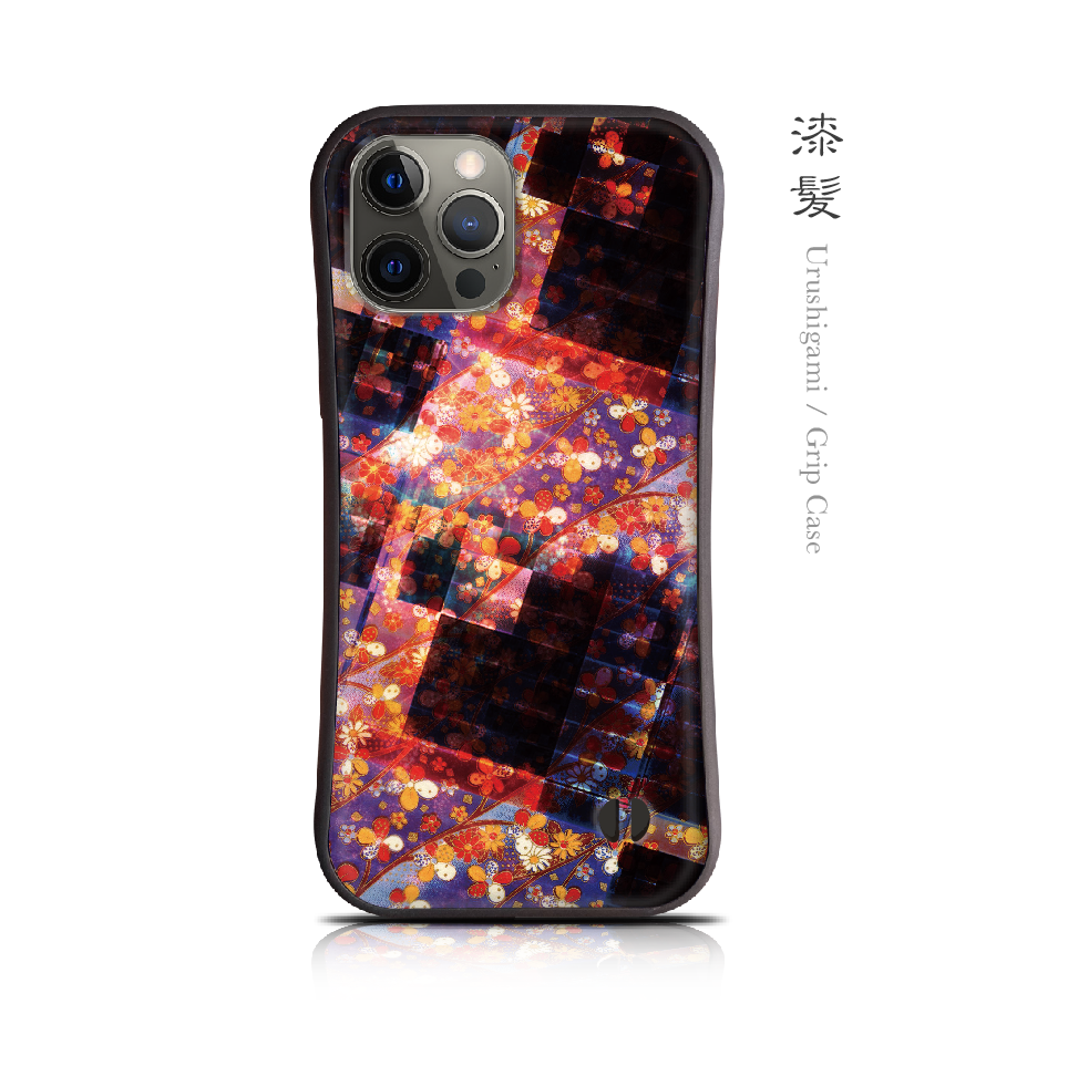 漆髪 - 和風 耐衝撃グリップiPhoneケース【iPhone17シリーズ対応/スマホカバー/iface型/和柄】