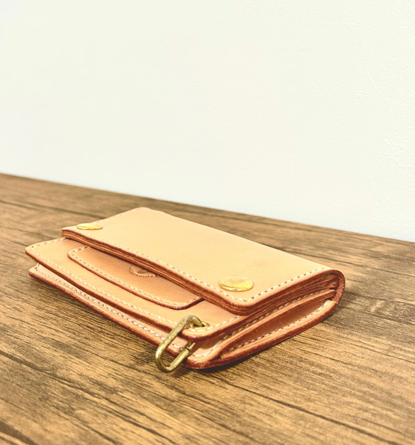 【セミオーダー】本革 ミドル トラッカーウォレット　Middlet Trucker Wallet／財布／お名前刻印無料 3枚目の画像