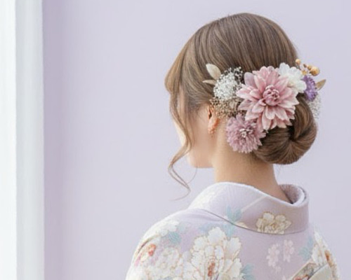 ダリアの髪飾り【P/LA】 結婚式 成人式 花嫁 和装 振袖 卒業式 白無垢