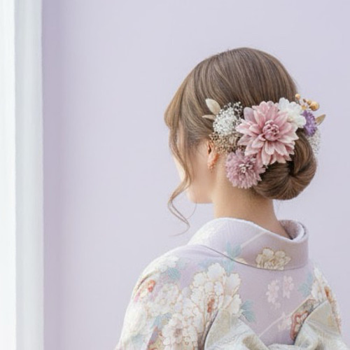 ダリアの髪飾り【P/LA】 結婚式 成人式 花嫁 和装 振袖 卒業式 白無垢