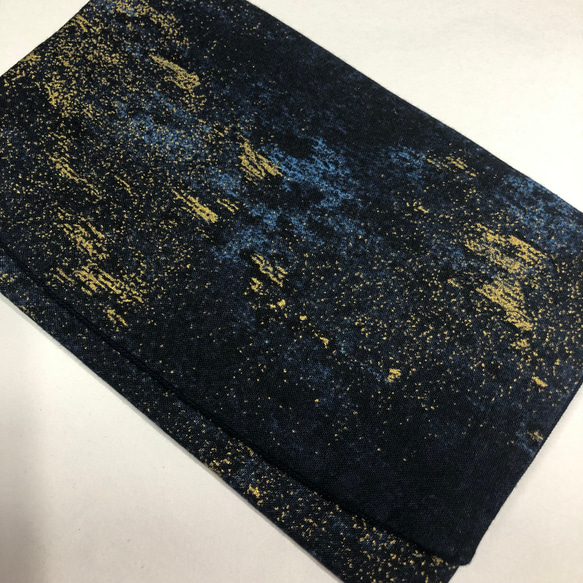 ◆送料込◆慶弔両用袱紗＆数珠入れセット◆HOFFMAN FABRICS　紺色金彩◆セミハード 8枚目の画像