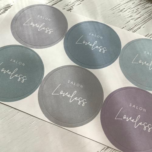 くすみ系6色セットD】アクセサリー台紙の格上げ☆ショップシール