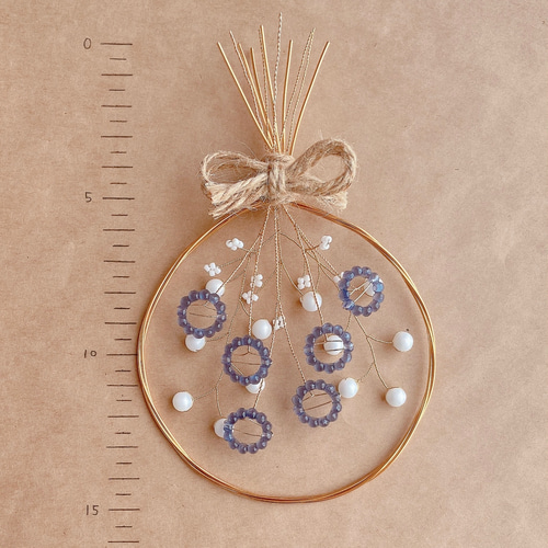 RimO さま】antique beads ❀ お花の形 ビーズオーナメント