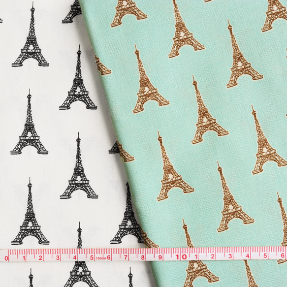 カットクロス！『Maison de Fabric -PARIS-　エッフェル塔　Dカラー』～55×50cmでカット済み～ 2枚目の画像