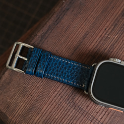 -現貨- 義大利植鞣革 dollaro 海軍藍 錶帶訂製 Apple Watch 寬版 第5張的照片