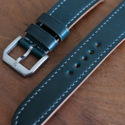 -現貨 Horween shell cordovan 馬臀 墨綠 Apple watch錶帶訂製 第4張的照片