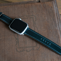 - 既製在庫ホーウィン シェル コードバン コードバン ダークグリーン Apple Watch ストラップをカスタマイズ 1枚目の画像