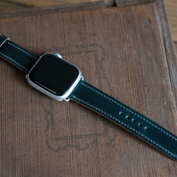 -現貨 Horween shell cordovan 馬臀 墨綠 Apple watch錶帶訂製 第1張的照片