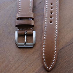 -現貨 Horween shell cordovan 馬臀 威士忌 Apple watch錶帶訂製 收腰版 第6張的照片