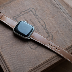 -現貨 Horween shell cordovan 馬臀 威士忌 Apple watch錶帶訂製 收腰版 第1張的照片