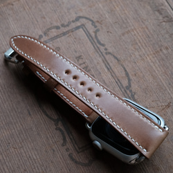 -現貨 Horween shell cordovan 馬臀 威士忌 Apple watch錶帶訂製 收腰版 第3張的照片