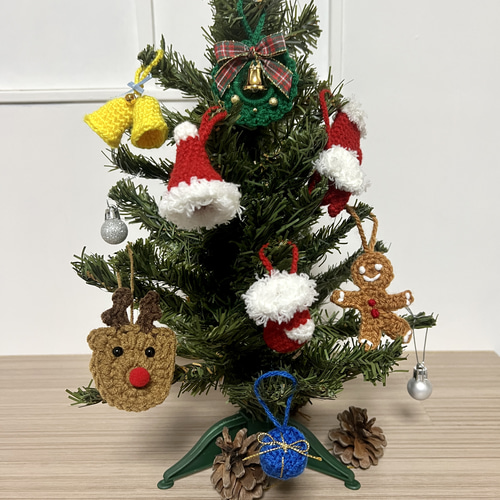 ハンドメイド クリスマス 編みぐるみ ガーランド インテリア イベント