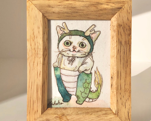 猫　イラスト　インテリア　原画 楽天市場】【700円OFFクーポン7/27迄】 絵画 アート オイル