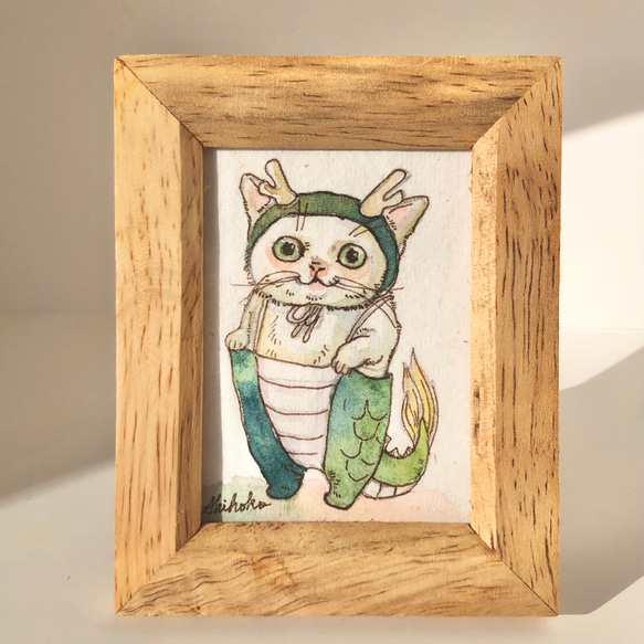 猫　イラスト　インテリア　原画 134505028035e3a94a42207831cccc