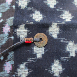 ７５１８　絣の着物で作った和風財布・ポーチ＃送料無料 9枚目の画像