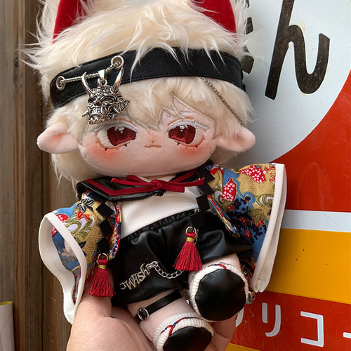 20cm着せ替えぬいぐるみ服 苦面般若セット 着せ替え人形 ぬいぐるみ