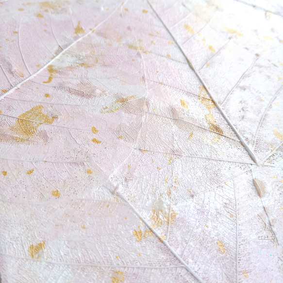 ピンクゴールド｜菩提樹の葉アート 7枚目の画像