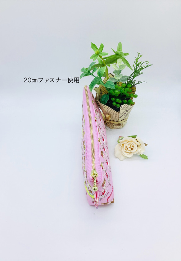 ペンケース☆バレリーナ＆小花柄（ピンク） 3枚目の画像