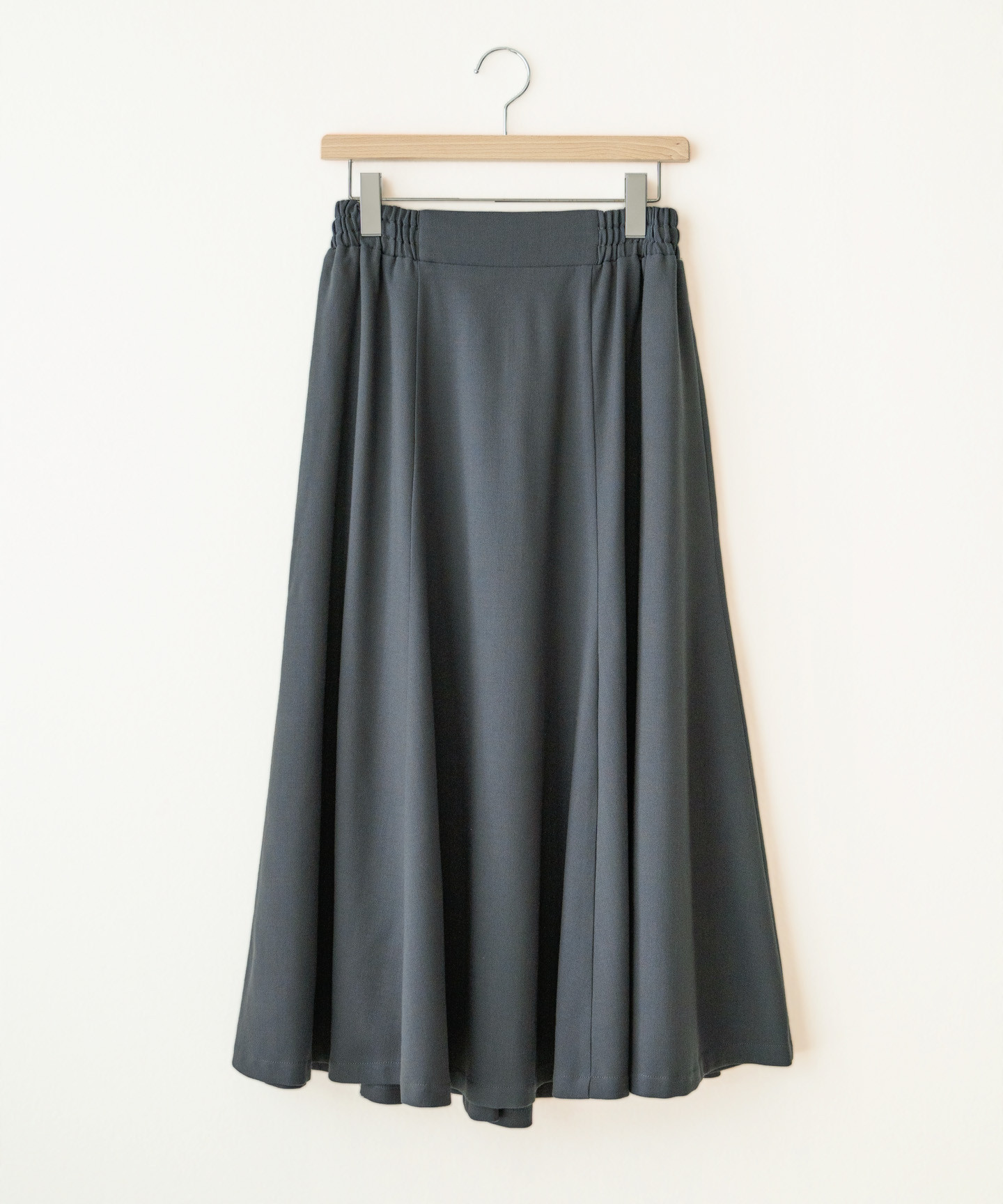 【洗える/ウール混/草木染め】フレアスカート　ログウッドネイビー 15,675円