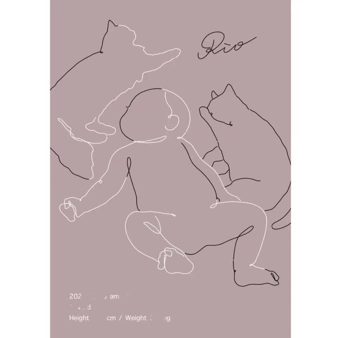 1/1スケールの等身大ベビーポスター【type Ｂ】※送料無料／原画データ付き♪／パネルに変更も可能◎