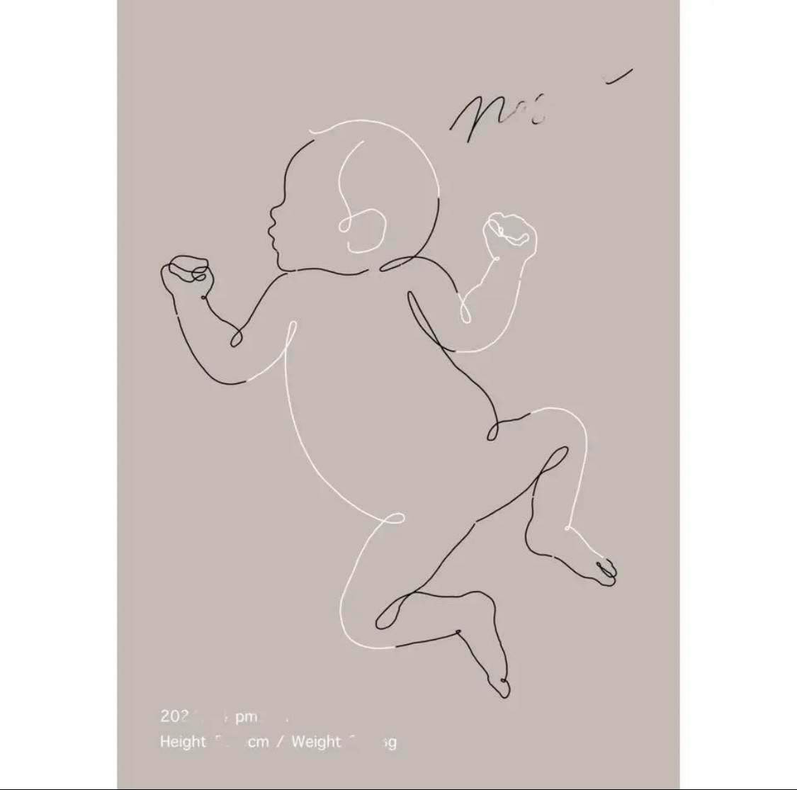 1/1スケールの等身大ベビーポスター【type Ｂ】※送料無料／原画データ付き♪／パネルに変更も可能◎