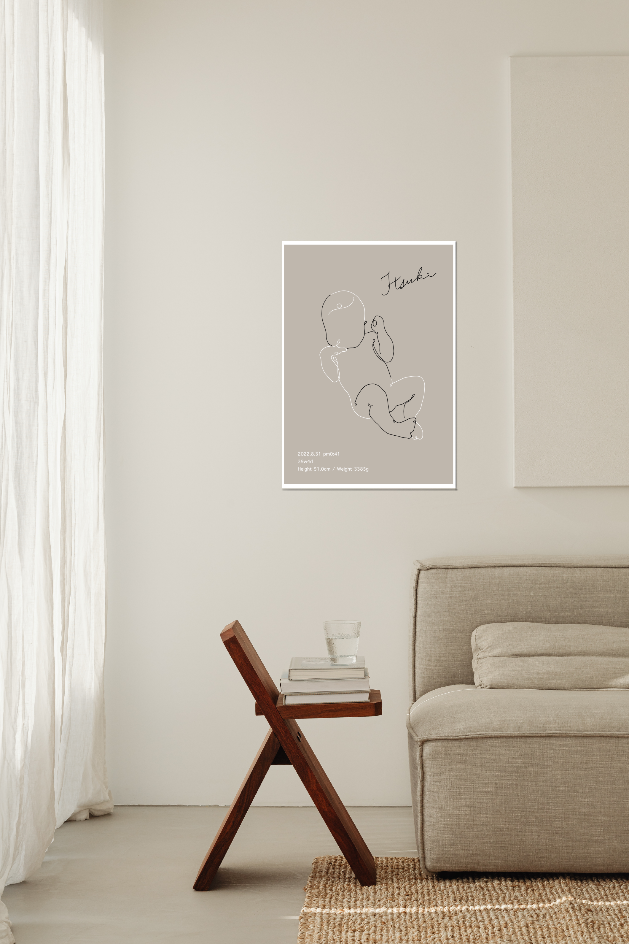 1/1スケールの等身大ベビーポスター【type Ｂ】※送料無料／原画データ付き♪／パネルに変更も可能◎