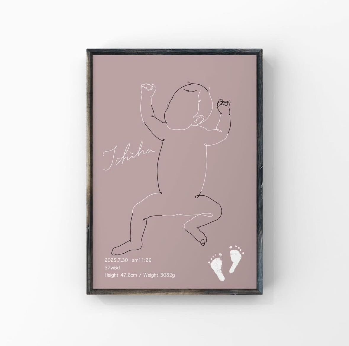 1/1スケールの等身大ベビーポスター【type Ｂ】※送料無料／原画データ付き♪／パネルに変更も可能◎