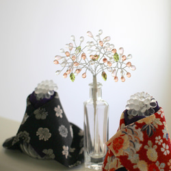 Creema限定新春福袋♪ガラスのつぶつぶツリー〈桜＆ミモザ〉 3枚目の画像