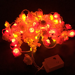 LED 薔薇　イルミネーションライト クリスマス  バラ　ライト　100灯 2枚目の画像