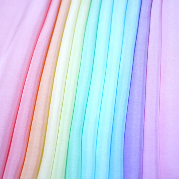 (M-02) 純絲衣身襯裡（和服襯裡）手染衣身襯裡12件套多彩流行tsumami工藝布 第1張的照片