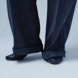 [soco] 奢華舒適！100%羊毛闊腿褲/炭灰色 b018s-cgy2 第18張的照片