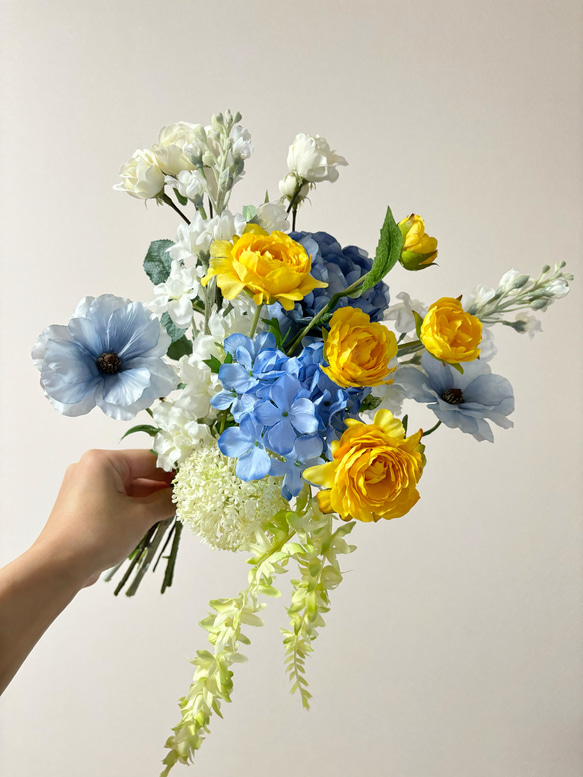 Wedding bouquet -S- ナチュラルブルー　【レンタルブーケ　3泊4日】 4枚目の画像