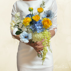 Wedding bouquet -S- ナチュラルブルー　【レンタルブーケ　3泊4日】 2枚目の画像
